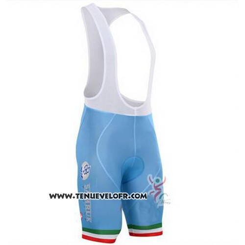 2016 Maillot Ciclismo Astana Italie Bleu et Vert Manches Courtes et Cuissard
